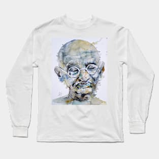 MAHATMA GANDHI watercolor portrait .3 Long Sleeve T-Shirt